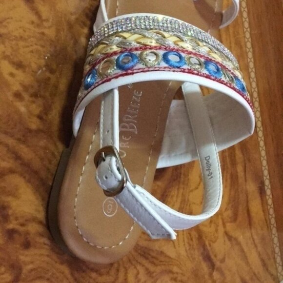 SIZE 10 Sling Back Toe Ring Boho Flats - Picture 8 of 8